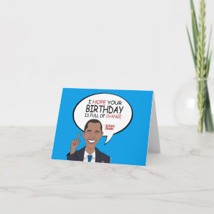 Barack Obama Begrüßung - Alles Gute zum Geburtstag Karte