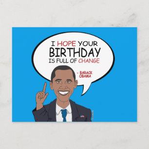 Barack Obama Begrüßung - Alles Gute zum Geburtstag Postkarte