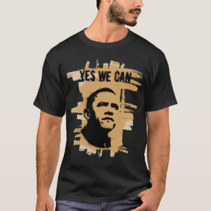 Barack Obama (beide Seiten) Schablonen-Pappe T-Shirt