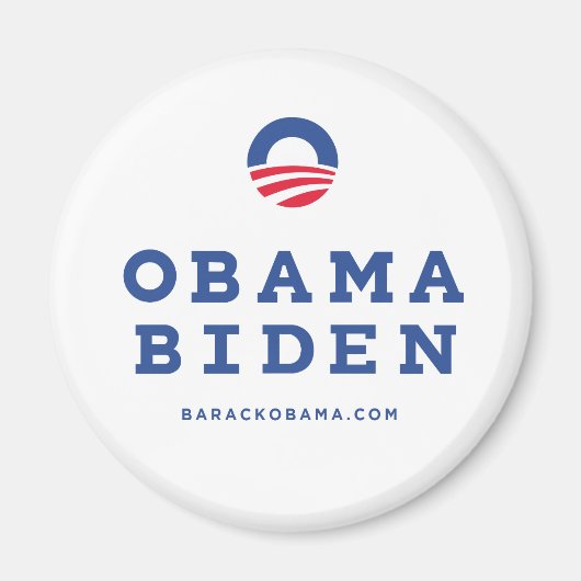 Barack Obama Biden 2012 mit "O"-Logo Magnet (Vorne)