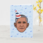 BARACK OBAMA BIRTHDAY KARTE (Gelbe Blume)