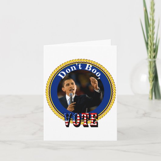 Barack Obama Buht Nicht Wählen  Karte (Vorderseite)