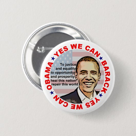 Barack Obama Button (Vorne & Hinten)