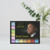 Barack Obama Calendar Postkarte (Stehend Vorderseite)