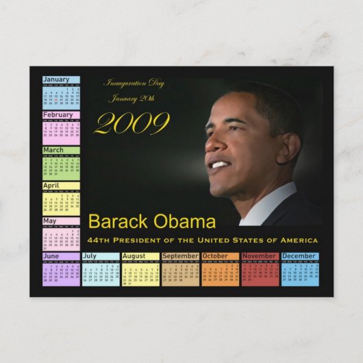 Barack Obama Calendar Postkarte (Vorderseite)