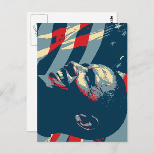 Barack Obama CHANGE Postkarte (Vorne/Hinten)