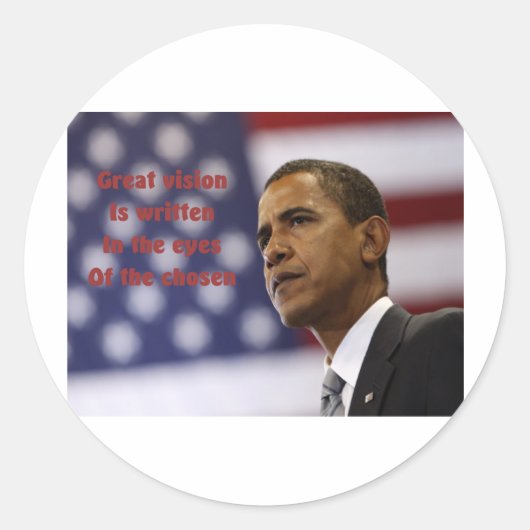 Barack Obama Chosen Runder Aufkleber (Vorderseite)