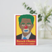 Barack Obama Clown Postkarte (Stehend Vorderseite)