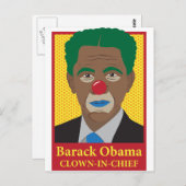 Barack Obama Clown Postkarte (Vorne/Hinten)