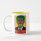 Barack Obama Clown Zweifarbige Tasse (Links)
