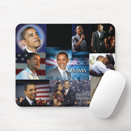 Barack Obama Collage Mousepad (Mit Mouse)