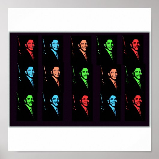 Barack Obama Collage Poster (Vorne)