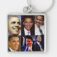 BARACK OBAMA COLLAGEN-Schlüsselanhänger