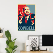 Barack Obama - Cowbell: OHP Poster (Heimbüro)