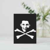 Barack Obama Crossbones Postkarte (Stehend Vorderseite)