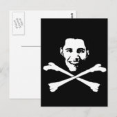 Barack Obama Crossbones Postkarte (Vorne/Hinten)