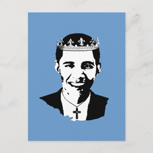 Barack Obama Crown und Cross Postkarte (Vorderseite)