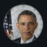 Barack Obama Dartboard Dartscheibe<br><div class="desc">Anti-Big-Government-Präsidentenporträt von Barack Obama.</div>