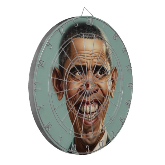 Barack Obama Dartboard Dartscheibe (Vorderseite Links)