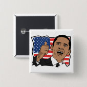 Barack Obama Daumen oben Button (Vorne & Hinten)