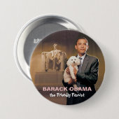 Barack Obama, der freundliche Faschist Button (Vorne & Hinten)