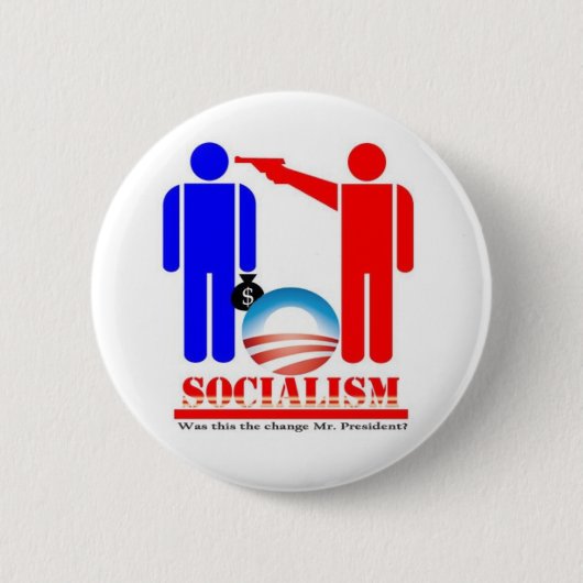 Barack Obama der Sozialist Button (Vorderseite)