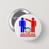 Barack Obama der Sozialist Button (Vorne & Hinten)