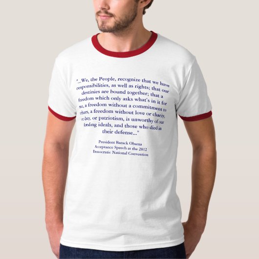 Barack Obama - DNC-Annahmerede 2012 T-Shirt (Vorderseite)