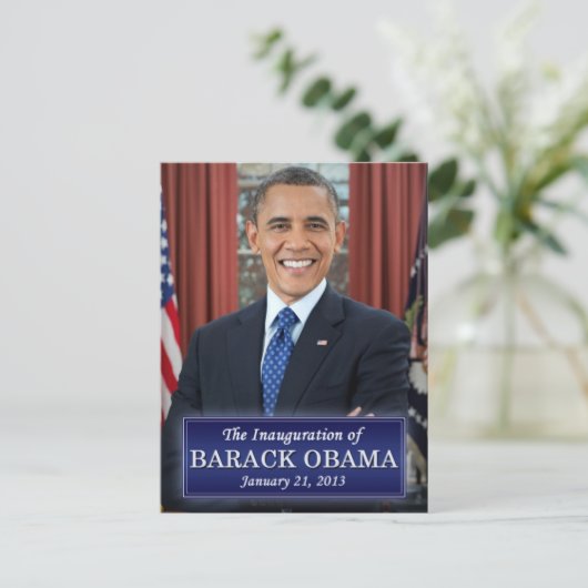 Barack Obama Einweihung 2013 Postkarte (Stehend Vorderseite)