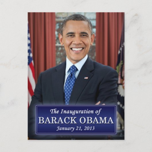 Barack Obama Einweihung 2013 Postkarte (Vorderseite)