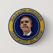 Barack Obama Einweihungs-Siegel-Andenken Button (Vorderseite)
