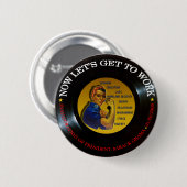 BARACK OBAMA EINWEIHUNGS-VINYL BUTTON (Vorne & Hinten)