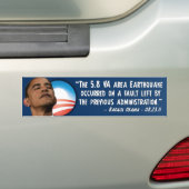 Barack Obama - Erdbeben Autoaufkleber (Auf Auto)