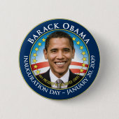 Barack Obama Eröffnungsknopf Button (Vorderseite)