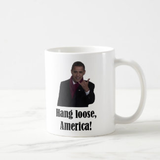 Barack Obama Fall löst, Zeichen Amerikas Shaka Kaffeetasse