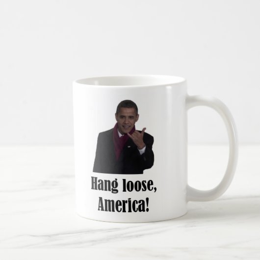 Barack Obama Fall löst, Zeichen Amerikas Shaka Kaffeetasse (Rechts)