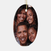 Barack Obama & Familie_ Keramik Ornament (Rechts)