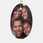 Barack Obama & Familie_ Keramik Ornament (Links)