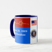 Barack Obama Feier Tasse (Vorderseite Links)