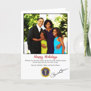 Barack Obama Feiertags-Weihnachtskarte Feiertagskarte