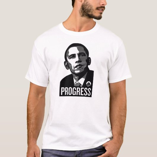 Barack Obama Fortschritts-T-Shirt T-Shirt (Vorderseite)