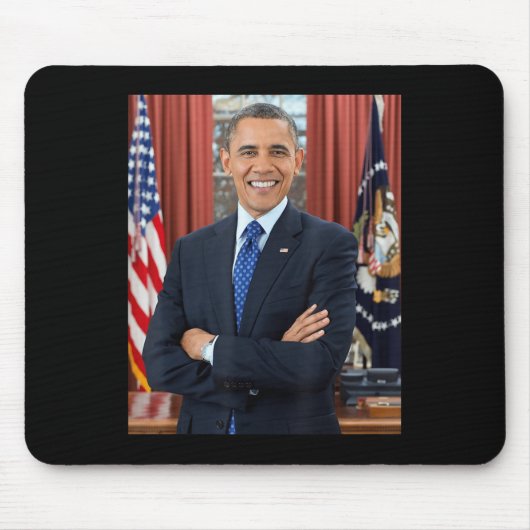 Barack Obama Foto 44. Präsident Potus Patriotic Mousepad (Vorne)