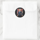 Barack Obama Foto 44. Präsident Potus Patriotic Runder Aufkleber (Tasche)