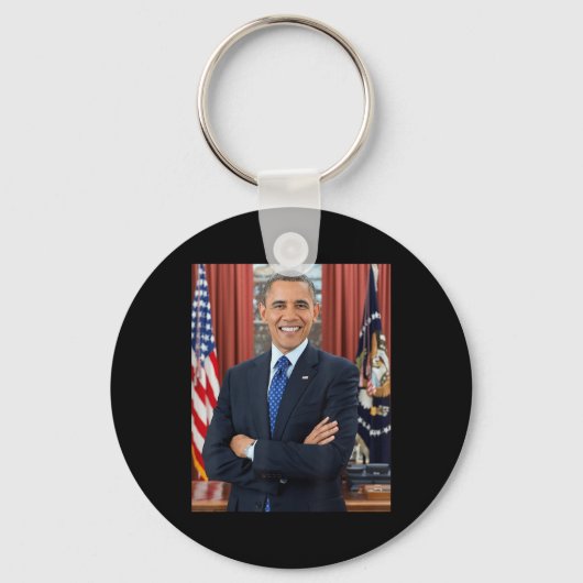 Barack Obama Foto 44. Präsident Potus Patriotic Schlüsselanhänger (Vorderseite)