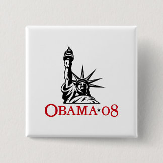 Barack Obama Freiheitsstatue 2008 Knopf Button