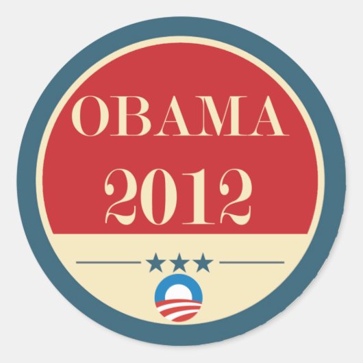 Barack Obama für 2012 Runder Aufkleber (Vorderseite)