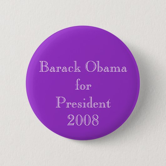 Barack Obama für Präsident 2008 Button (Vorderseite)