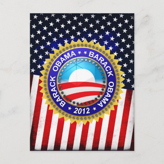 Barack Obama für Präsident 2012 Postkarte (Vorderseite)