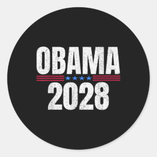 Barack Obama für Präsident 2028 Obama 2028 Runder Aufkleber