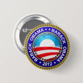 Barack Obama für Präsidenten 2012 Button (Vorne & Hinten)